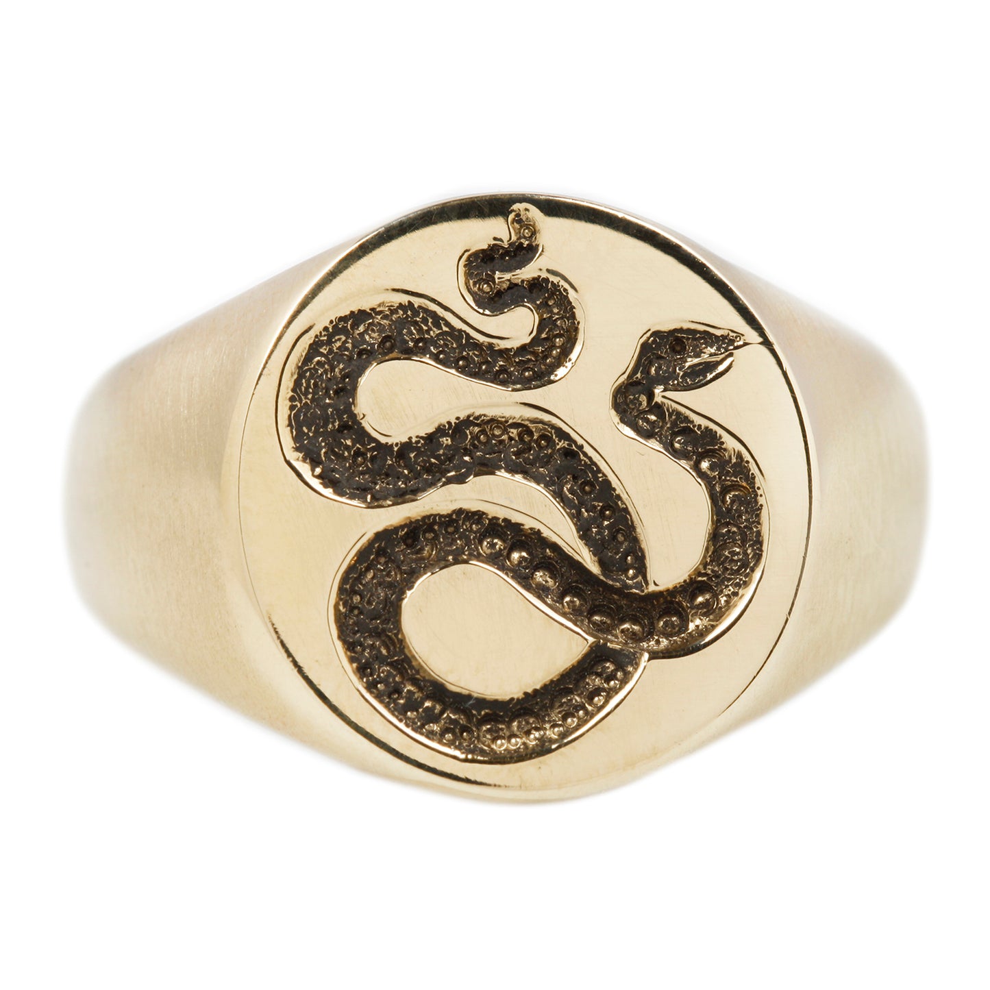 Maiden Voyage Yellow Gold Snake Seal Signet Ring