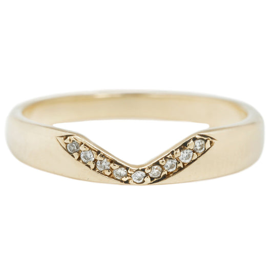 Adeline White Diamond Notch Halo Ring
