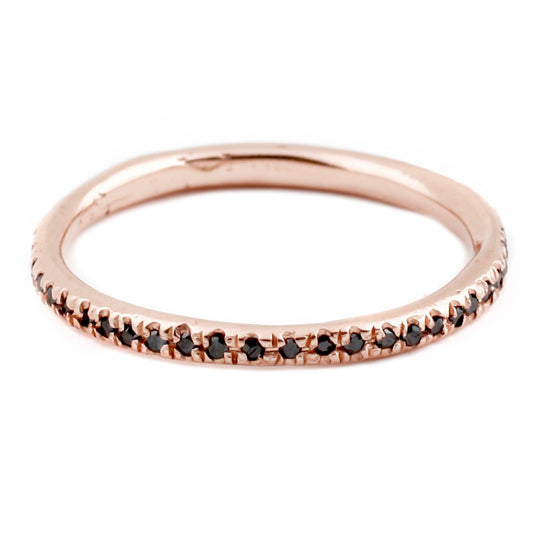 Lauren Wolf Rose Gold Black Diamond Eternity Band