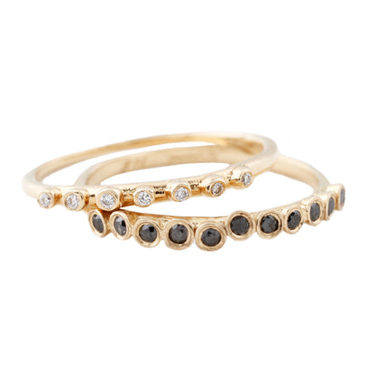 Raised Black Diamond Ring
