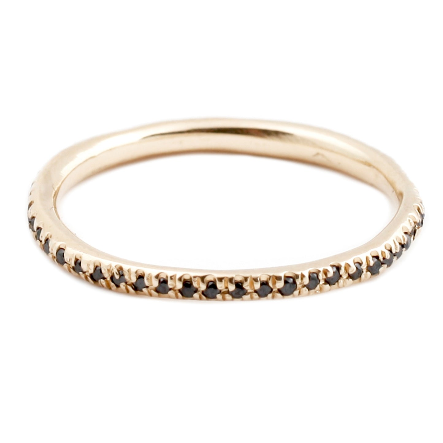 Lauren Wolf Yellow Gold Black Diamond Eternity Band