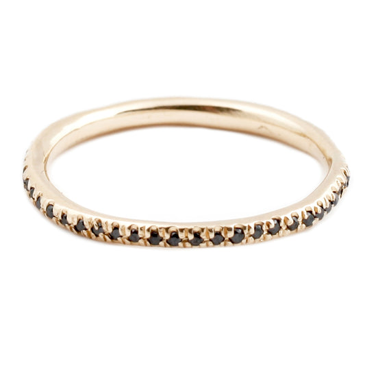 Lauren Wolf Yellow Gold Black Diamond Eternity Band