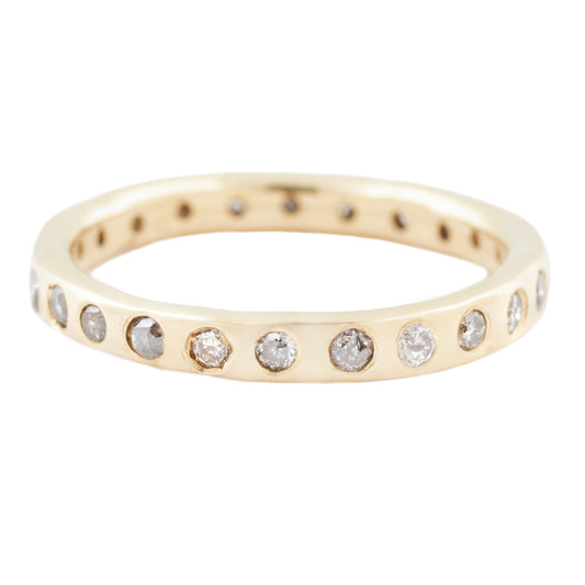 Lauren Wolf Jewelry Gray Diamond Eternity Band in Yellow Gold