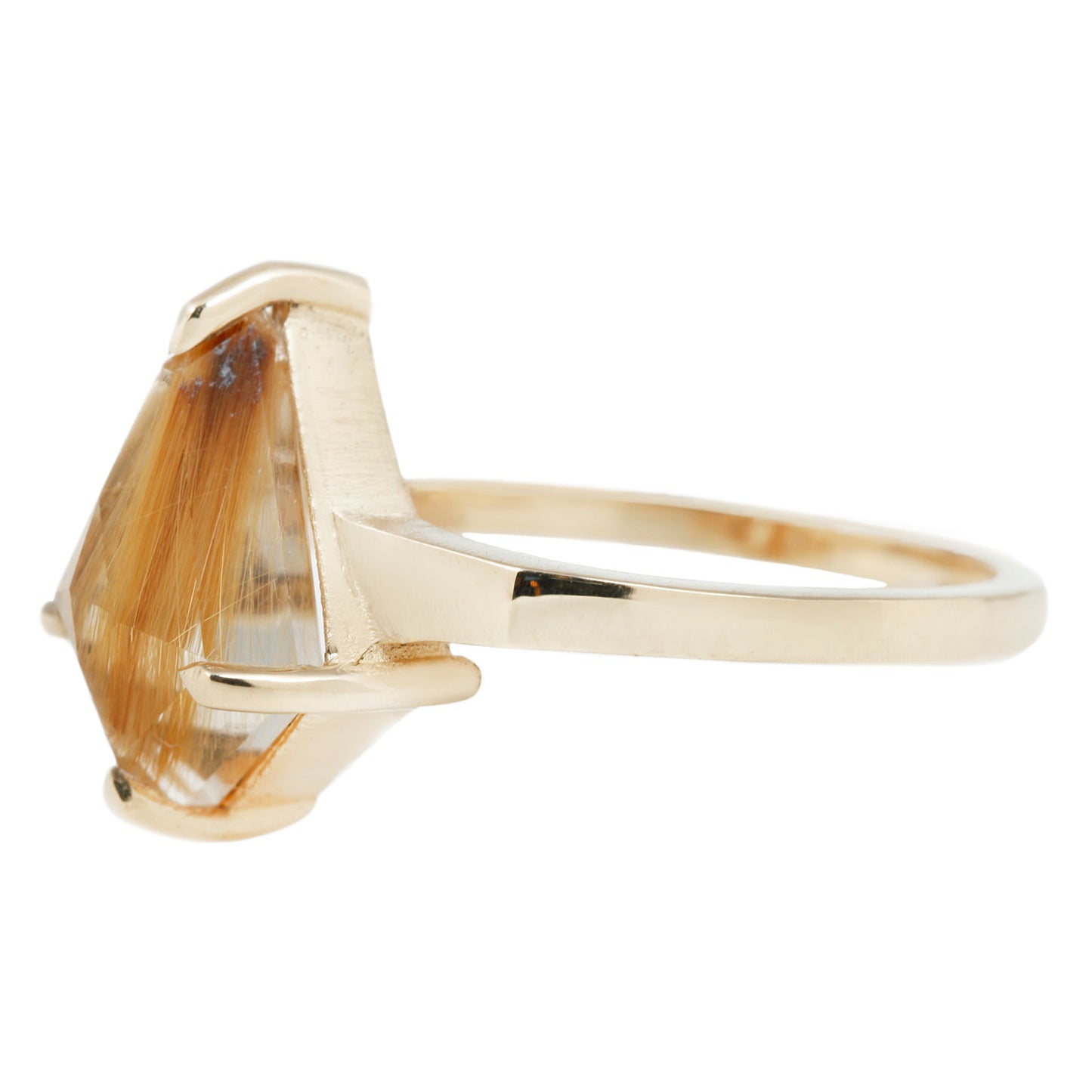 Large Yellow Quartz Kite Ring