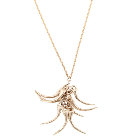 Lauren Wolf Jewelry Gold Snake Fang Necklace