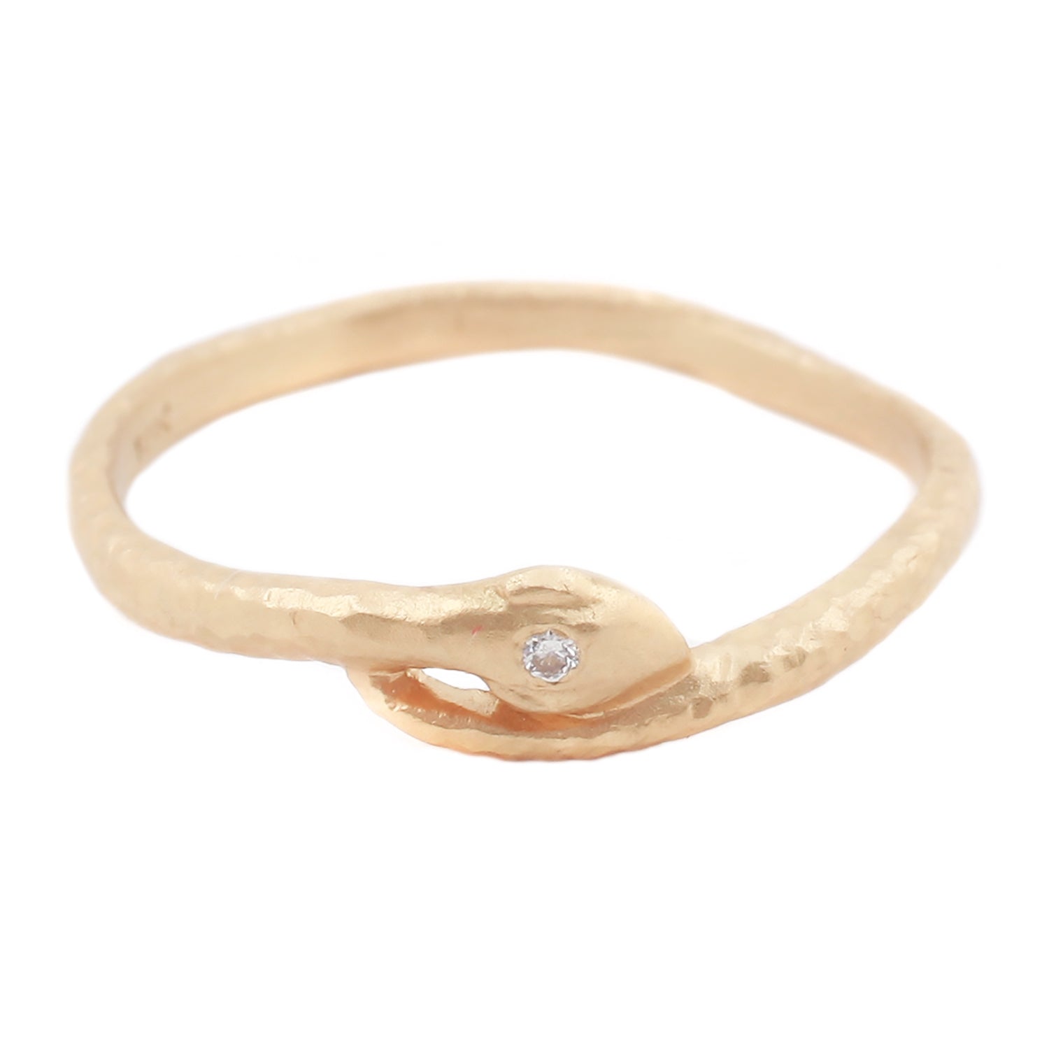 Sarah Swell Gold Serpent with Diamond Eye Band Ring
