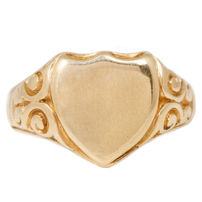 Vintage Noble Signet Shield Ring