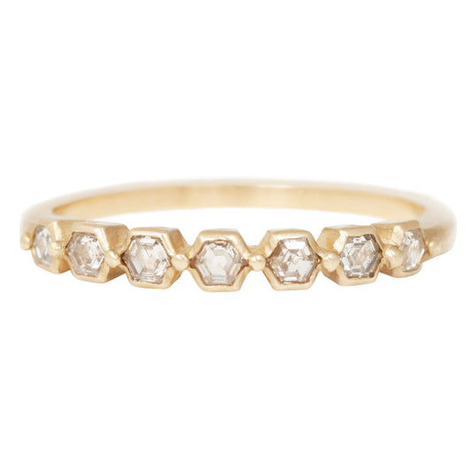 Rebecca Overmann Hexagon Diamond Bead Band