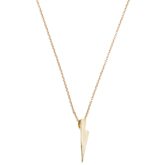 All Yellow Gold Razor Necklace