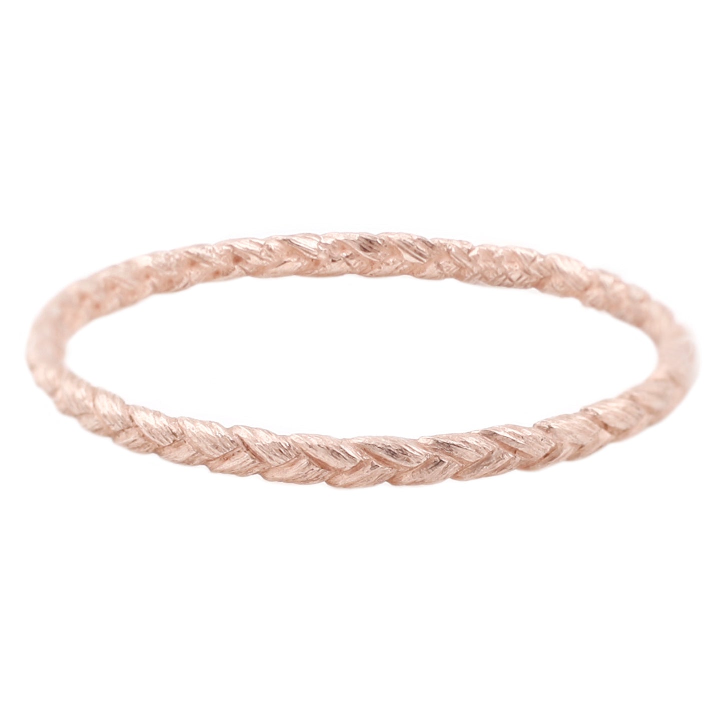 Small Rose Gold Braid Ring