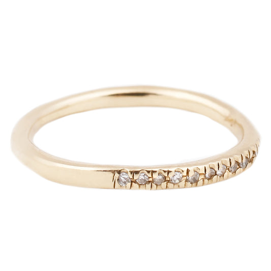 Lauren Wolf White Diamond Half Eternity Band Yellow Gold