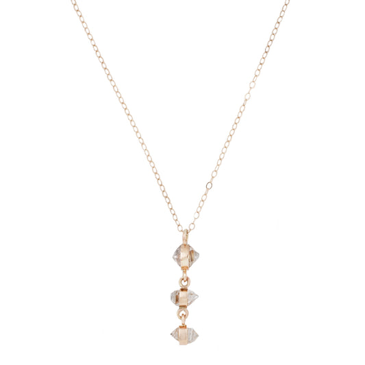 Melissa Joy Manning Triple Herkimer Diamond Necklace