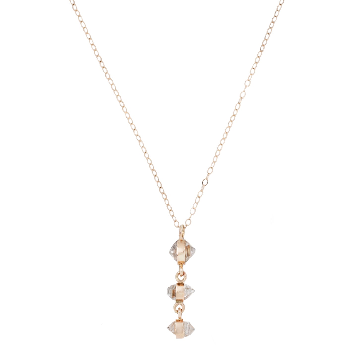 Melissa Joy Manning Triple Herkimer Diamond Necklace