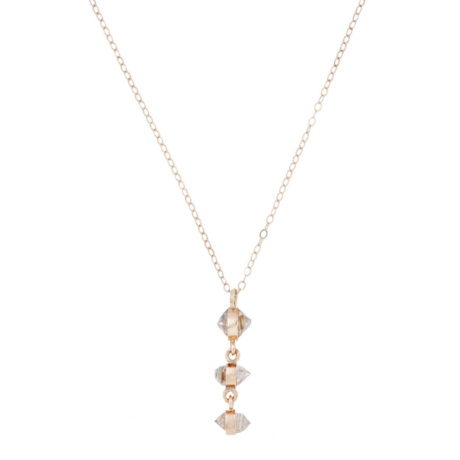 Melissa Joy Manning Triple Herkimer Diamond Necklace