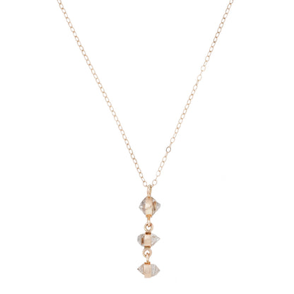 Melissa Joy Manning Triple Herkimer Diamond Necklace