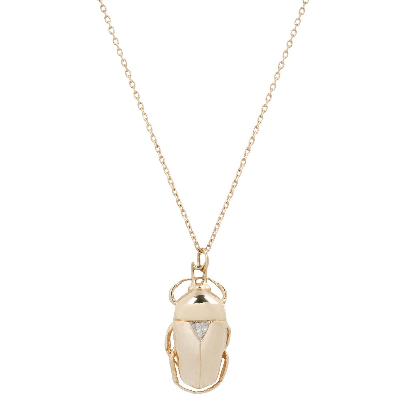 Celine D'Aoust Diamond King Scarab Necklace