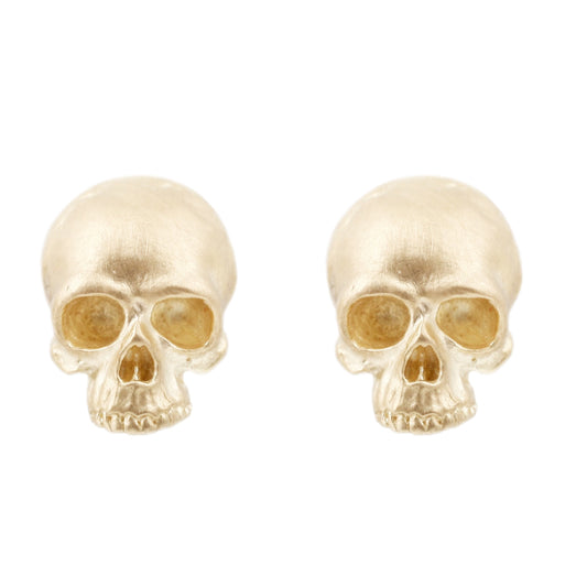 Anthony Lent Gold Skull stud earrings