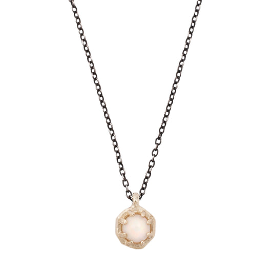 Lauren Wolf Tiny Opal Octagon Necklace