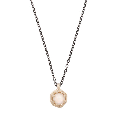 Lauren Wolf Tiny Opal Octagon Necklace