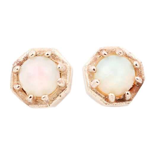 Lauren Wolf Tiny Opal Octagon Studs