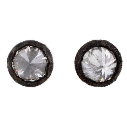 TAP by Todd Pownell Pointed White Diamond Bezel Set Stud Earrings