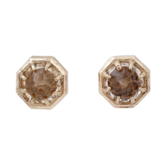 Champagne Quartz Studs