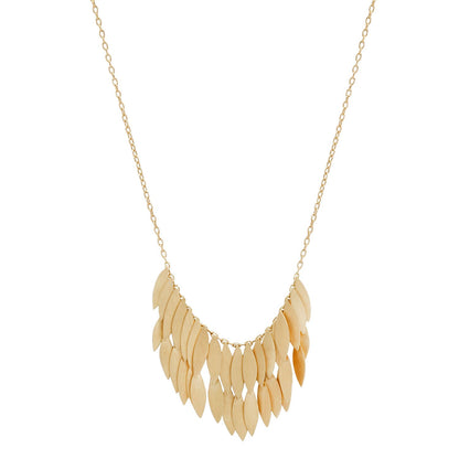 Sia Taylor Double Golden Leaf Necklace