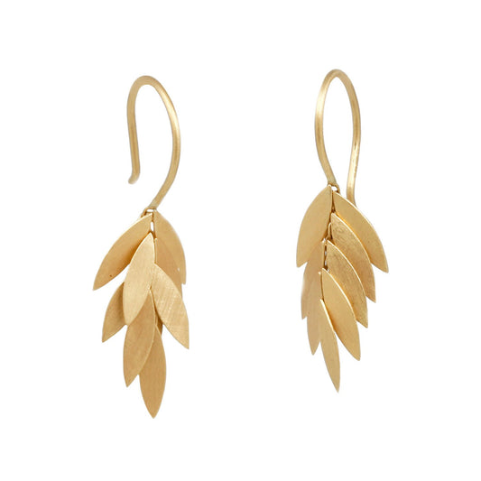Sia Taylor Golden Cluster Leaf Earrings
