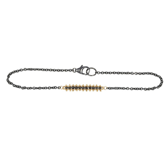 Amali Black Diamond Woven Bracelet