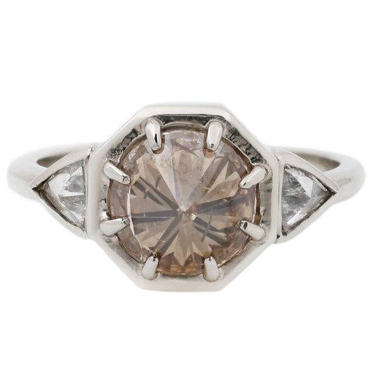 White Gold Brilliant Cut Diamond Ring Lauren Wolf