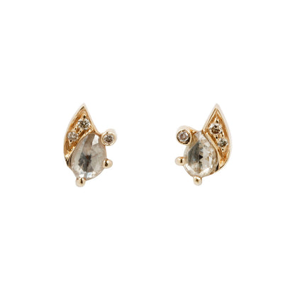 Celine D'Aoust Gray Diamond Slice Eye Studs