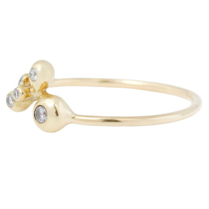 Molten Diamond Cluster Ring