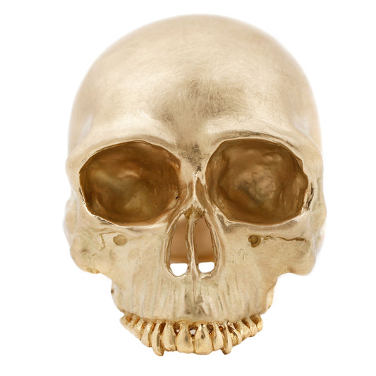 Anthony Lent Gold Memento Mori skull ring