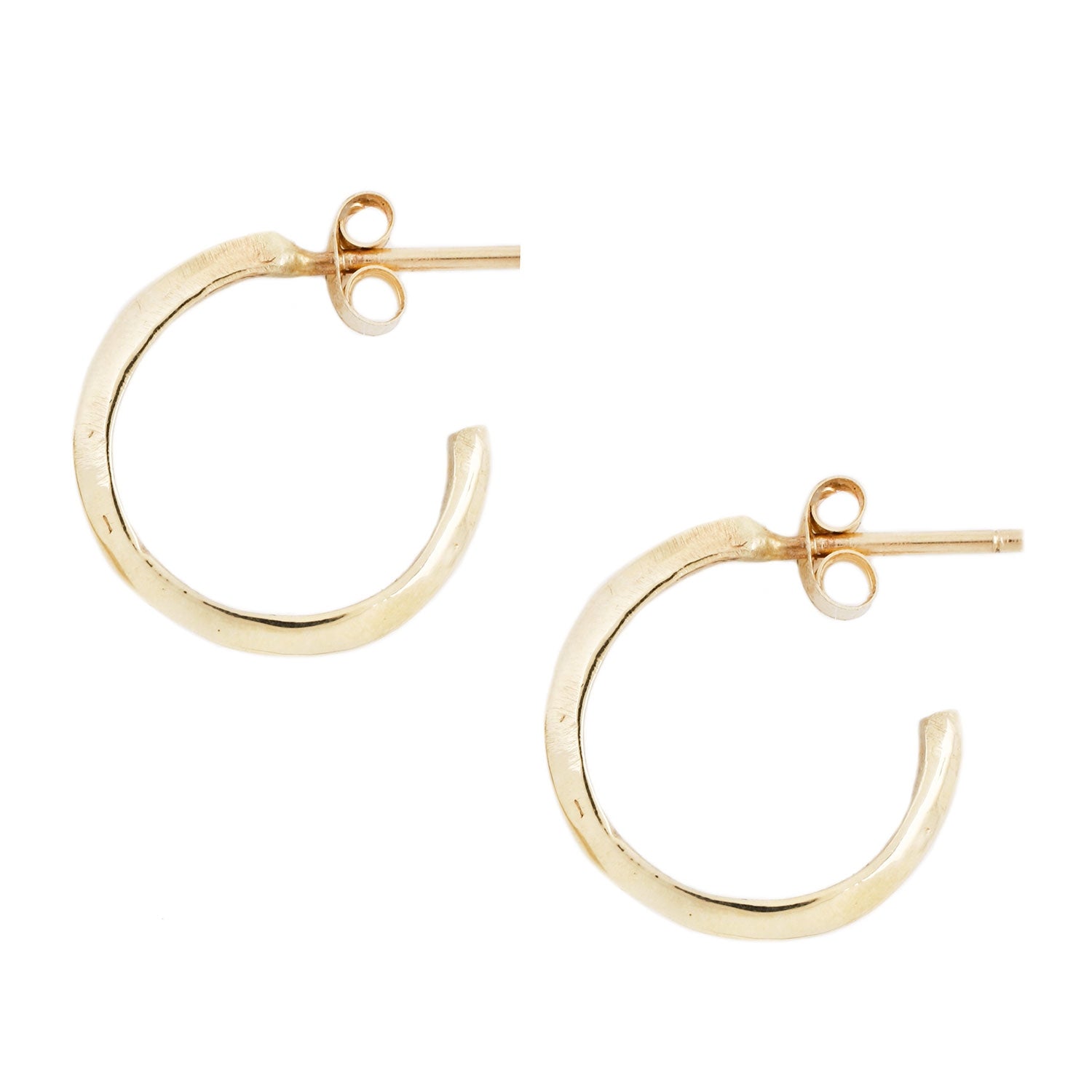 Adeline Gold Knife Edge Hoop Earrings