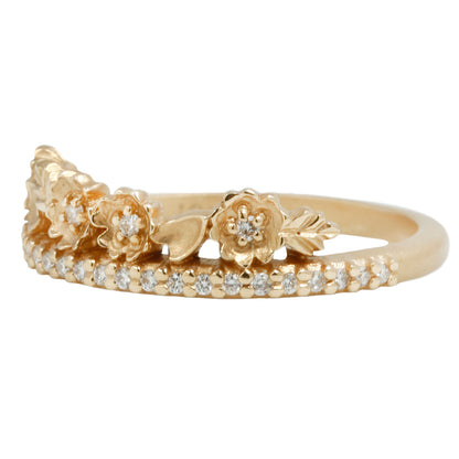 Diamond Floral Tiara Ring