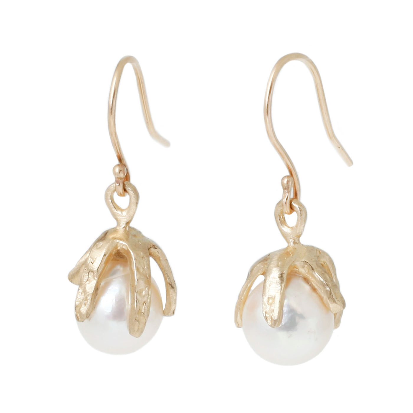 Gold Baroque Pearl Earrings