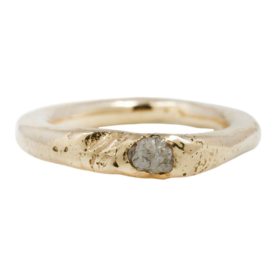 Nan Collymore Raw White Diamond Teena Ring Yellow Gold