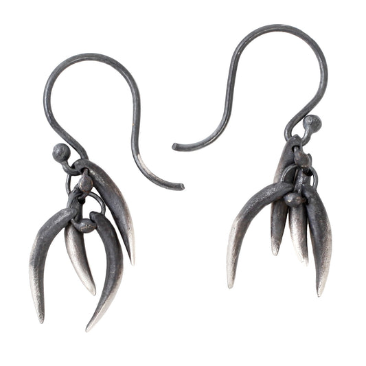 TenThousandThings Brushed Sterling Silver Tusk Earrings