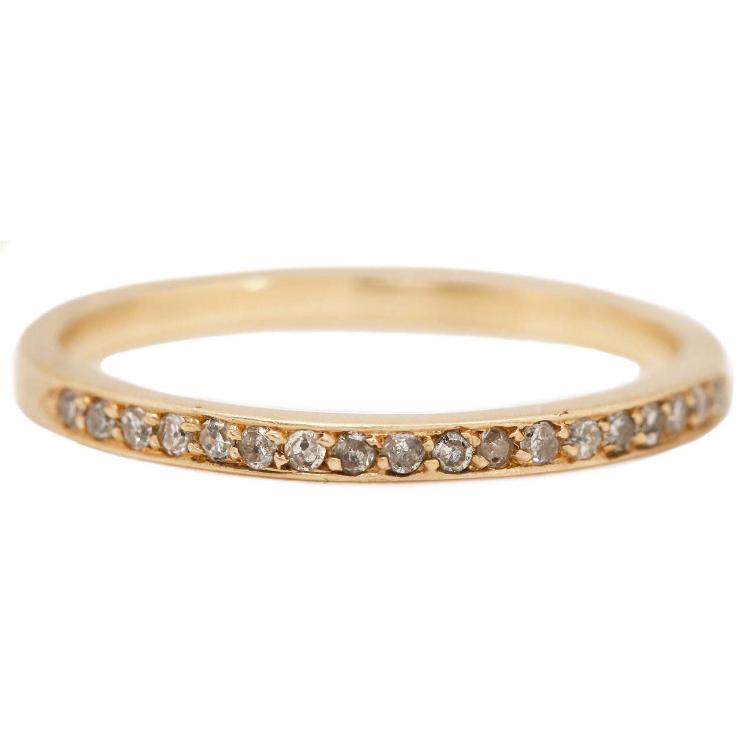 Rebecca Overmann Fancy Pave Half Eternity Band yellow gold