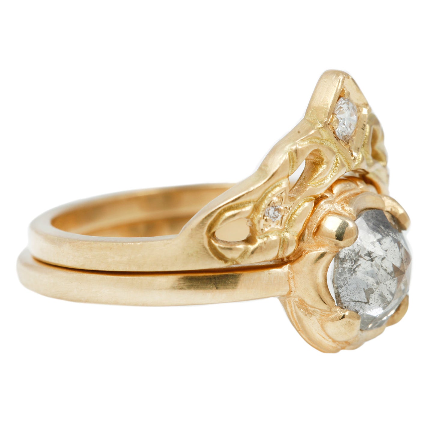 Gray Diamond Josephine Ring
