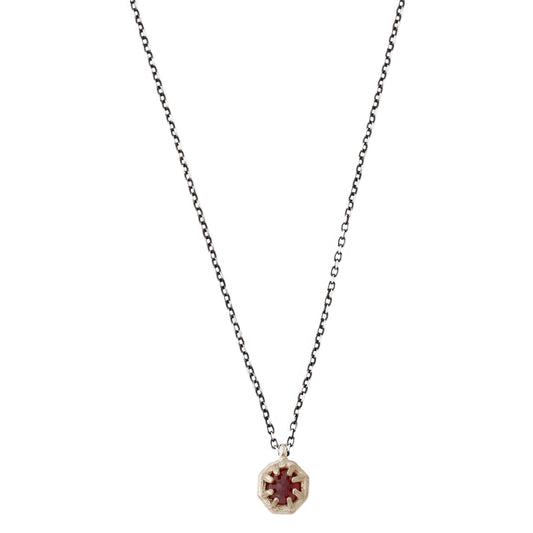 Small Ruby Octagon Necklace