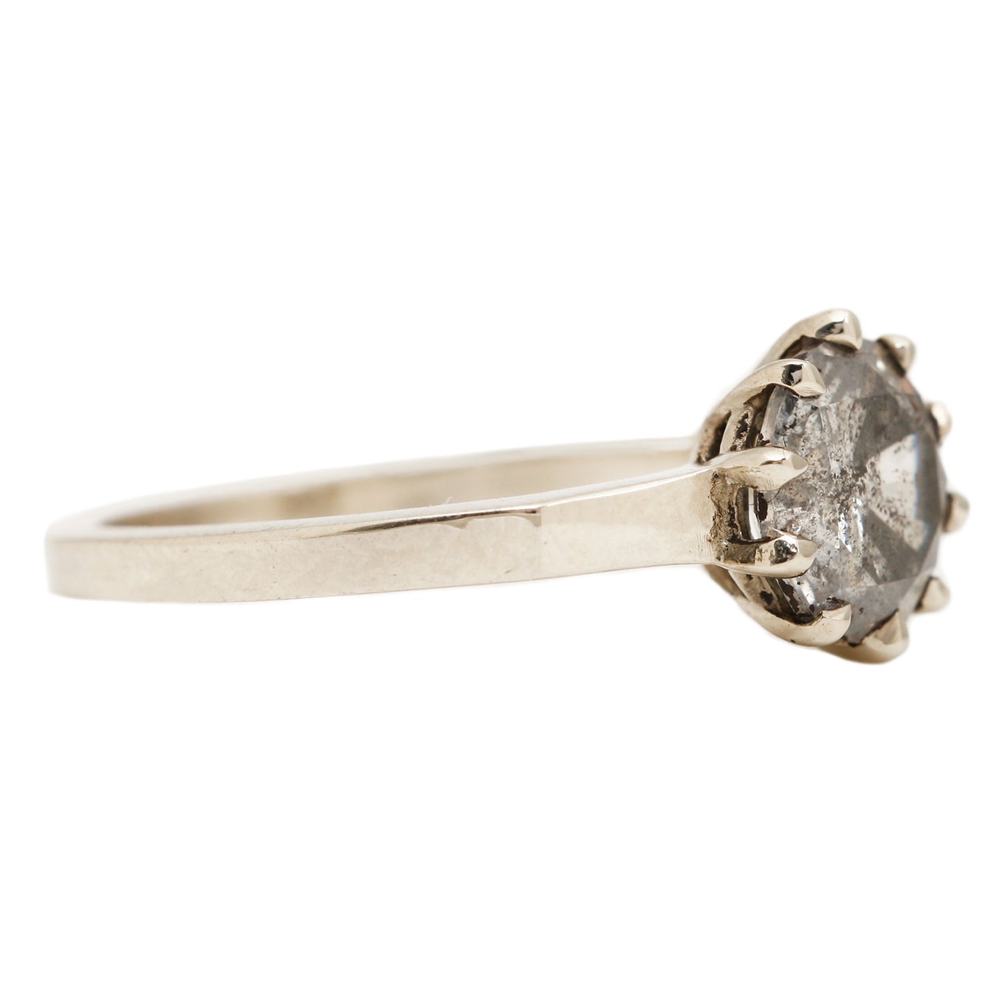 Moonlit Diamond Solitaire Ring