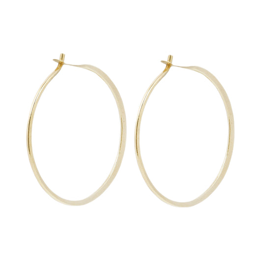 Melissa Joy Manning Yellow Gold Round Hoops