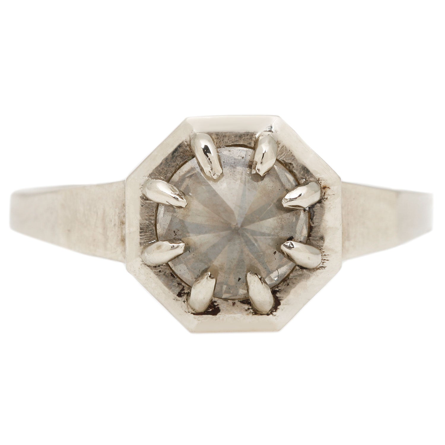 Lauren Wolf Palisade Diamond Solitaire Ring in White Gold