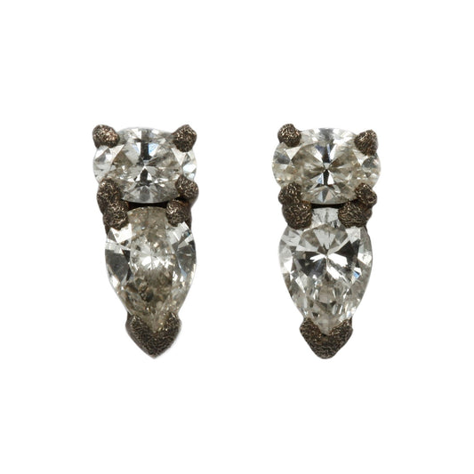 Pear & Oval Diamond Studs