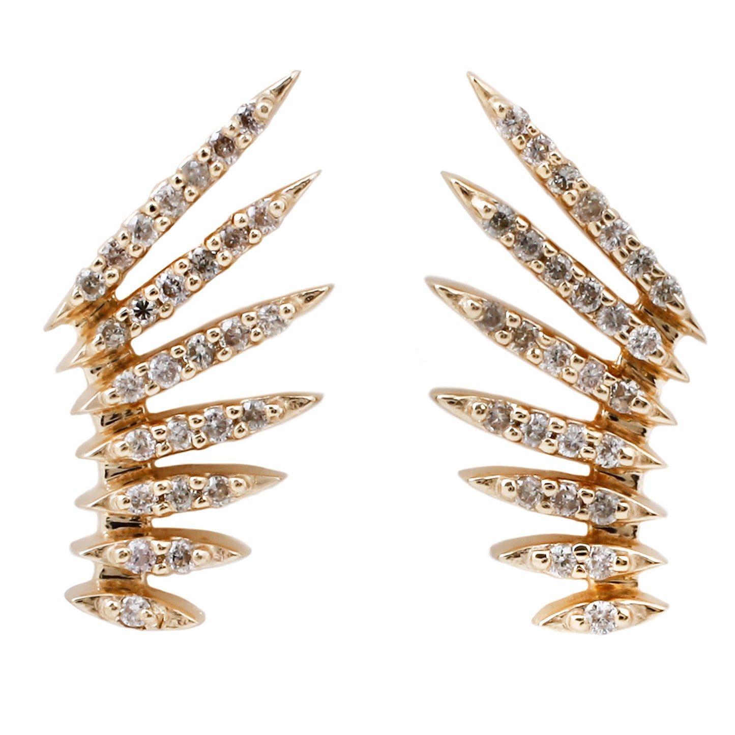 Celine D'Aoust Diamond Pavé Winged Earrings