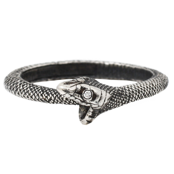 Silver Ouroboros Snake Ring