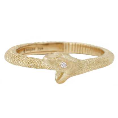 Anthony Lent Gold Ouroboros Snake Ring