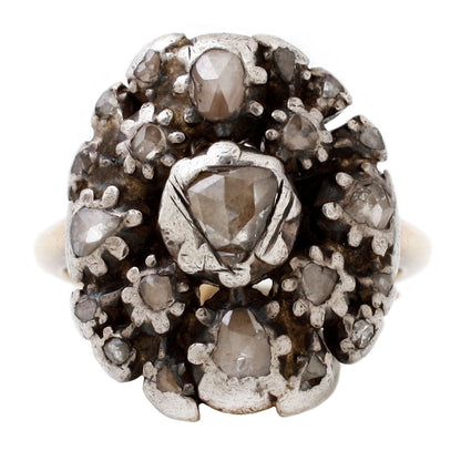 Vintage Georgian Diamond Flower Halo Ring