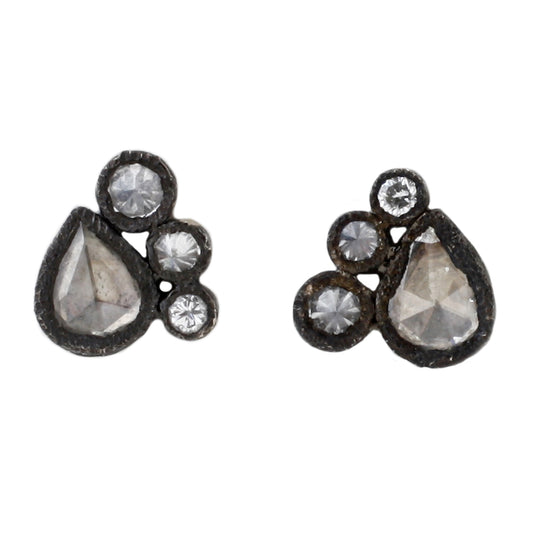 TAP by Todd Pownell Four Diamond Bezel set Stud Earrings